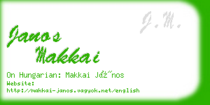 janos makkai business card